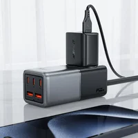 СЗУ Acefast Z2 PD75W GaN (3*USB-C+2*USB-A) Black gray