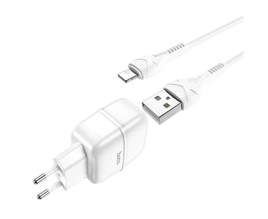 СЗУ Hoco C77A (2USB/2.4A) + Lightning Белый