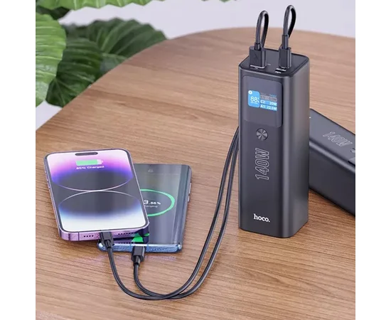 Портативное зарядное устройство Power Bank Hoco Q17 Electric PD140W 25000 mAh Black