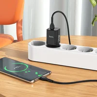 СЗУ HOCO N19 Rigorous PD25W 1Type-C + cable Type-C to Type-C Черный