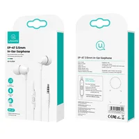 Наушники Usams US-SJ594 EP-47 с микрофоном (3.5mm/1.2m) White