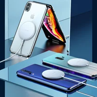 БЗУ Usams US-CD160 W2,15W, Type-C (магнитный) Серебряный