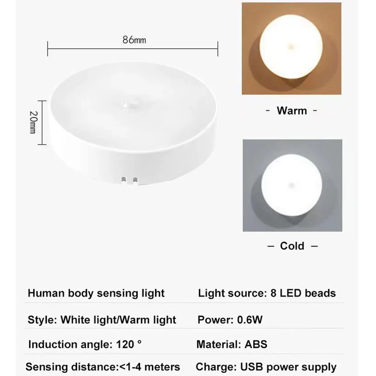 Сенсорный светильник LED с датчиком движения MZ-L803 Warm light