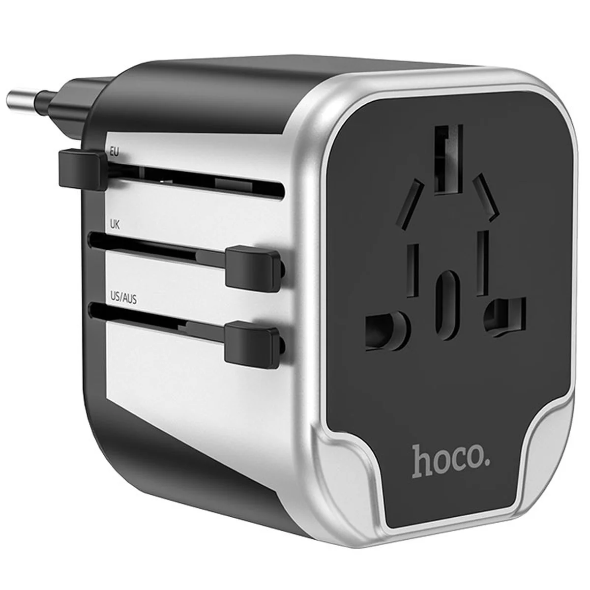 СЗУ Hoco AC5 Level 2USB+Socket Black