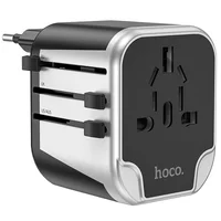 СЗУ Hoco AC5 Level 2USB+Socket Black