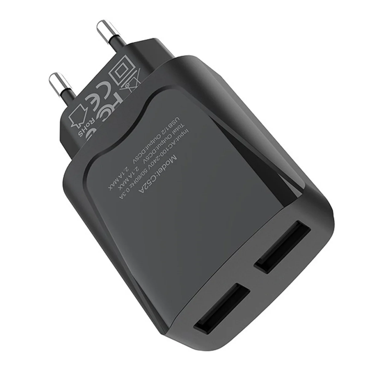 СЗУ Hoco C52A (2USB 2.1A) Чорний