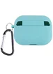 Силиконовый футляр с микрофиброй для наушников Airpods Pro 2 Бирюзовый / Marine Green