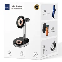 БЗУ WIWU Wi-W003 3 in 1 wireless charger Black