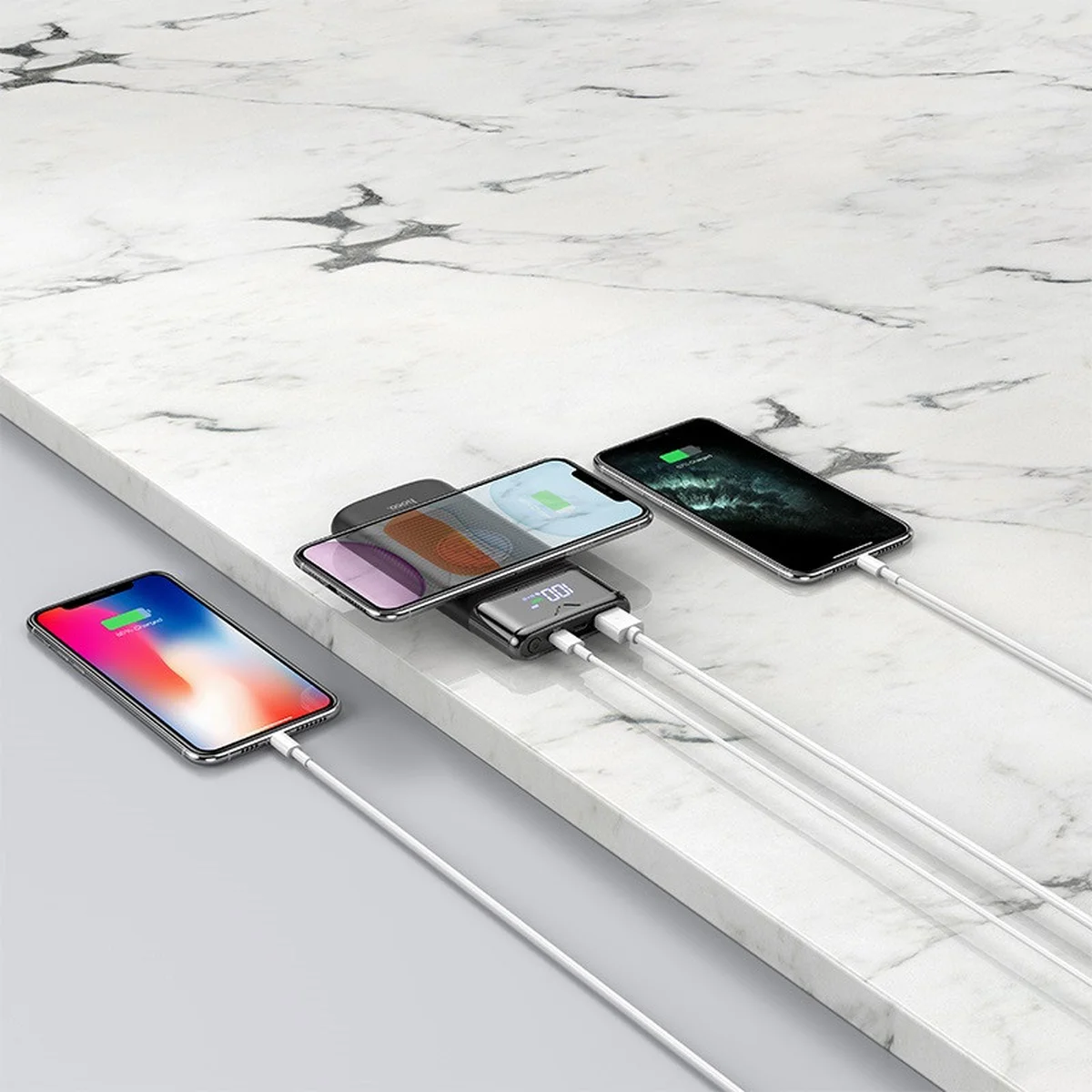 Портативное зарядное устройство Power Bank Hoco J63 "Velocity" PD+QC3.0 с БЗУ 10000 mAh Черный