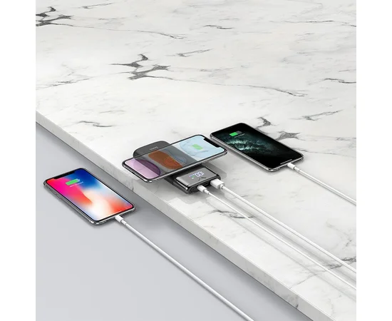 Портативное зарядное устройство Power Bank Hoco J63 "Velocity" PD+QC3.0 с БЗУ 10000 mAh Черный