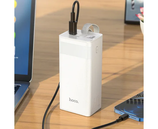 Портативное зарядное устройство Power Bank Hoco J86 Powermaster 22.5W 40000 mAh Белый