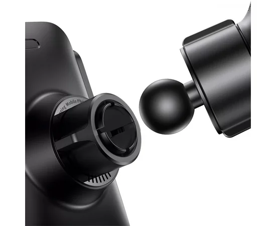 Автодержатель с БЗУ Baseus Wisdom Auto Alignment (QI 15W) (Air Outlet base) (CGZX000001) Black