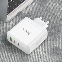 СЗУ Hoco N30 Glory PD65W (2Type-C/1USB) White