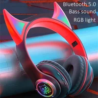 Накладні бездротові навушники Devil's Horn STN-29 Black / Red