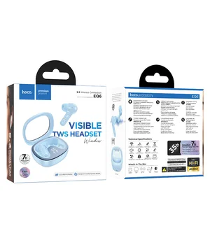 Бездротові TWS навушники Hoco EQ6 Shadow Blue