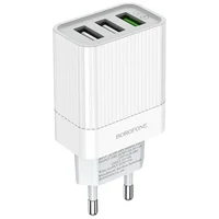 СЗУ Borofone BA40A Speedway three-Port QC3.0 Белый