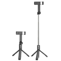 Монопод для селфи Borofone BY11 Happy с треногой + съемный BT пульт Black