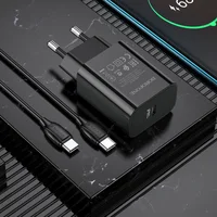 СЗУ Borofone BA65A Single port PD20W + Type-C + Type-C Черный
