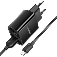 СЗУ Borofone BA53A Powerway (2USB/2.1A) + Lightning Чорний