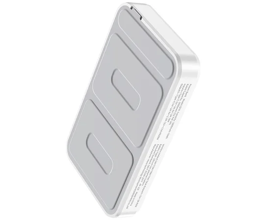 Портативное зарядное устройство Power Bank Hoco Q10 Transparent PD20W с БЗУ 5000 mAh White