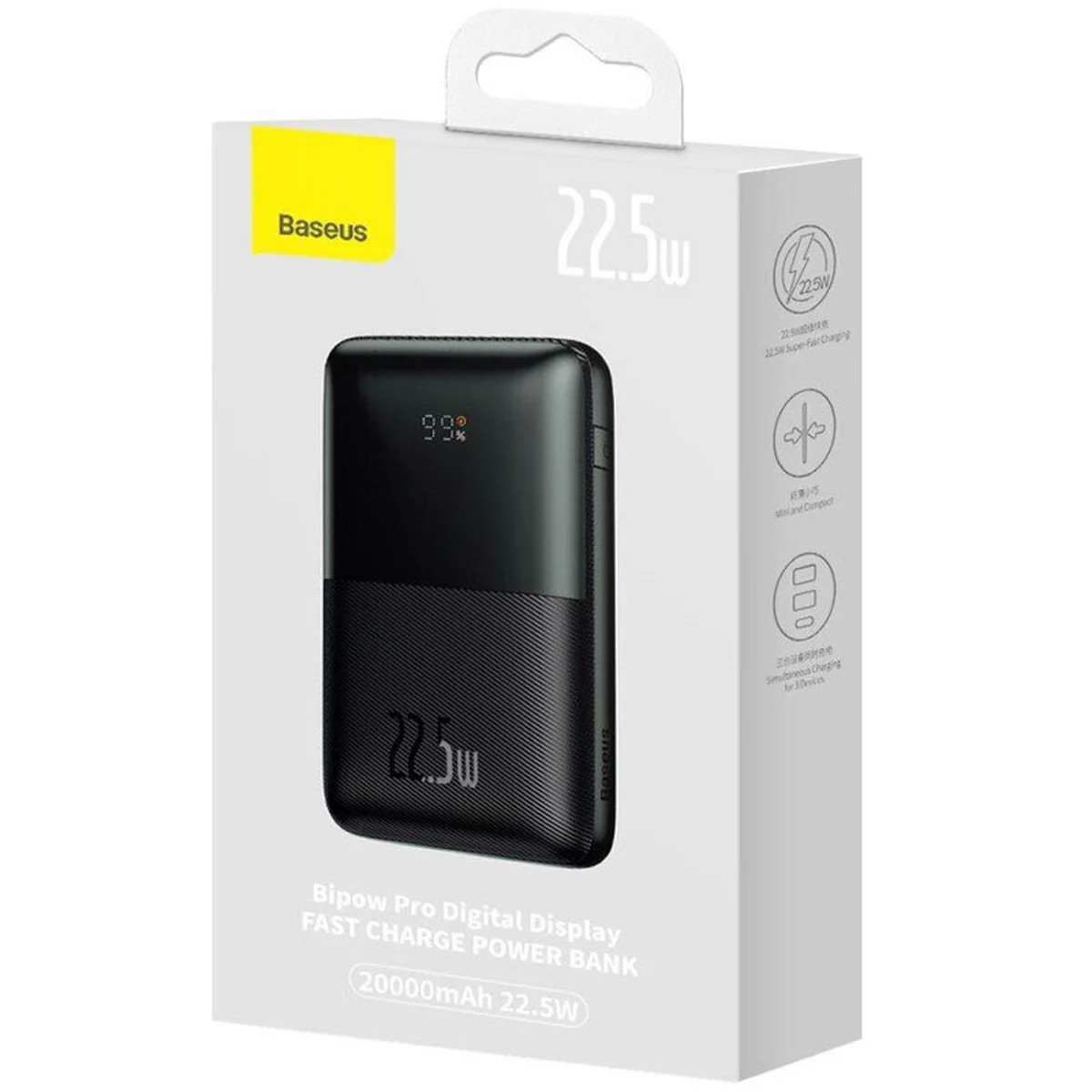 Портативное зарядное устройство Baseus Bipow Pro Digital Display 22.5W 20000 mAh (PPBD03000) Black