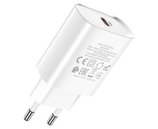 СЗУ HOCO N14 PD 20W 1Type-C + Type-C to Lightning Белый