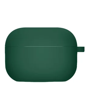 Силіконовий футляр з мікрофіброю для навушників Airpods Pro 2 Зелений / Pine green