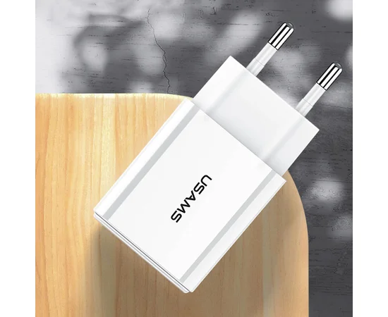 СЗУ Usams US-CC067 T13 Dual USB Travel Charger Белый