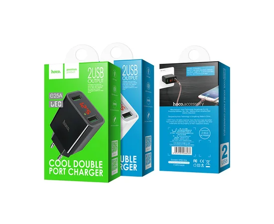 СЗУ Hoco C25A (2USB/2.2A) Белый