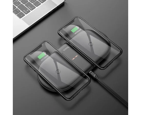 Беспроводное зарядное устройство HOCO CW23 Dual Power Черный