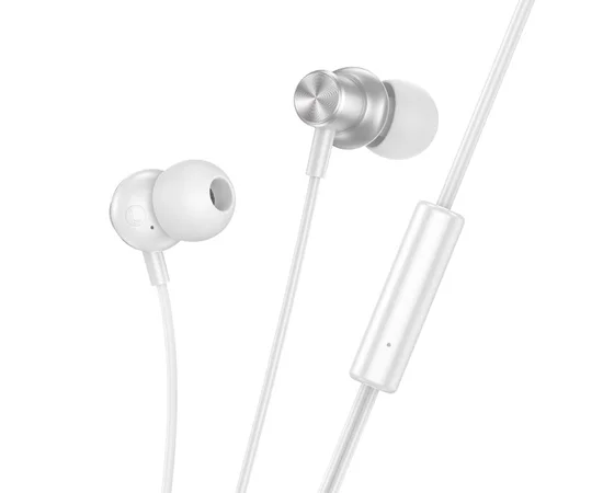 Стерео Наушники Hoco M110 Encourage metal Silver