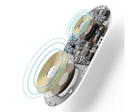 Беспроводное зарядное устройство Baseus Smart 2in1 для смартфона и смарт-часов Белый