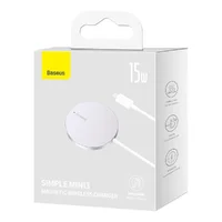 БЗУ Baseus Simple Mini3 Magnetic Wireless Charger 15W (CCJJ0400) Silver