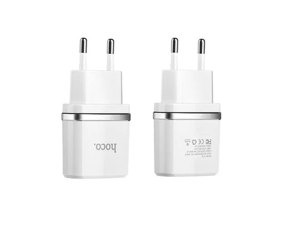 СЗУ Hoco C12 Dual USB Charger 2.4A Белый