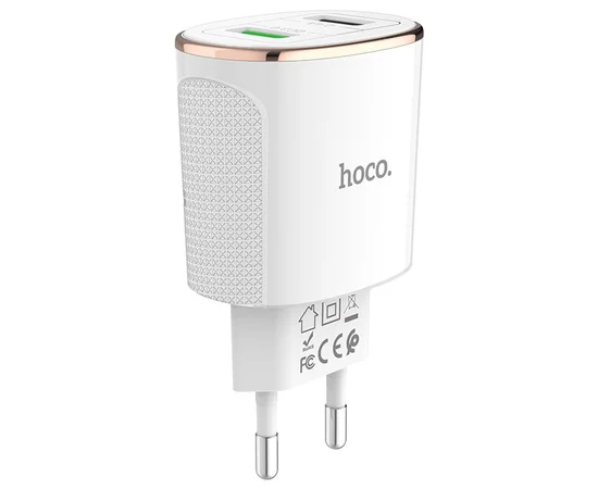 СЗУ Hoco C60A QC3.0 (2USB/3.4A) Белый
