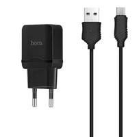 СЗУ Hoco C22A USB Charger 2.4A (+ кабель Lightning) Черный