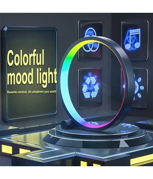 Настольная LED лампа RGB Intelligent circular atmosphere light Bluetooth USB with app Black Настольная LED лампа RGB Intelligent circular atmosphere light Bluetooth USB with app Black