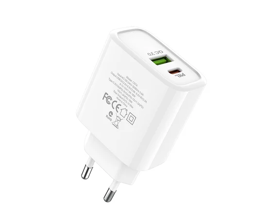СЗУ HOCO C57A PD+QC3.0 (1USB/3.1A) white