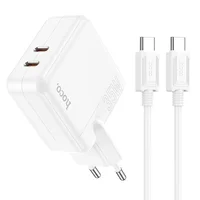 СЗУ Hoco C110A Lucky PD35W (2 Type-C) + Type-C to Type-C White