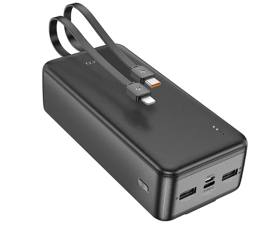 Портативное зарядное устройство Power Bank Hoco J118B Speed energy with cable 30 000 mAh Black