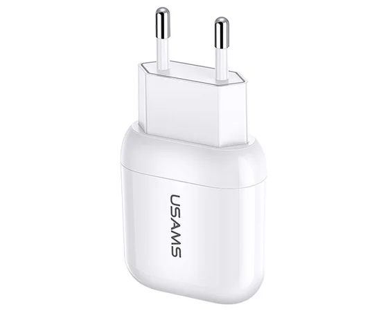 СЗУ USAMS US-CC077 T19 Single USB Travel Charger US Plug Белый