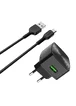 СЗУ Hoco C70A QC3.0 (1USB/3A) + microUSB Черный