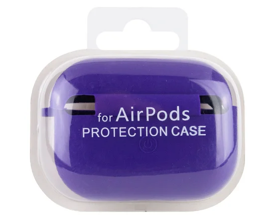 Силіконовий футляр з мікрофіброю для навушників Airpods Pro 2 Фіолетовий / Ultra Violet