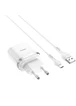 СЗУ Hoco C12Q Smart QC3.0 (1USB/3A) + MicroUSB Белый