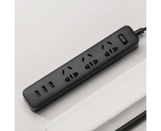 Удлинитель Xiaomi Power Strip (3xUSB/3xSocket) Черный