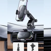 Автоутримувач із БЗУ Usams US-CD187 15W with Colorful Light Black