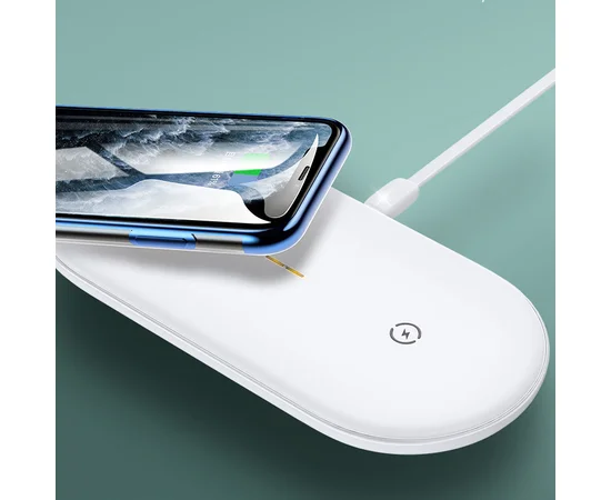 БЗУ Usams US-CD120 2in1 Белый