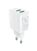 СЗУ Acefast A33 QC18W (USB-A+USB-A) dual port White