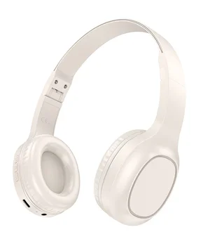 Накладні бездротові навушники Hoco W46 Charm Milky White