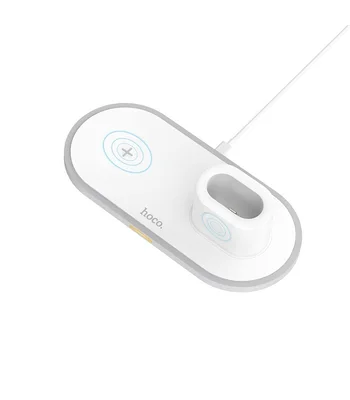 Бездротове зарядний пристрій HOCO CW21 3in1 Білий